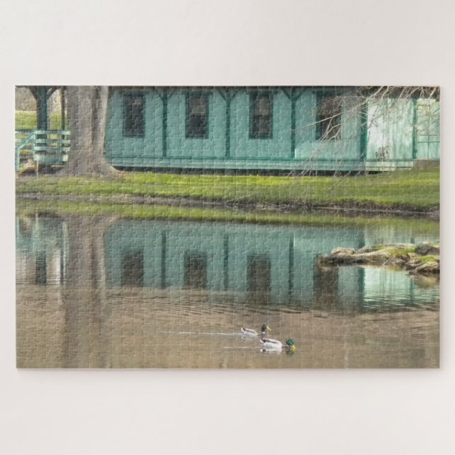 Ducks on Pond @Goodwin Park Hartford Puzzle (Horizontal)