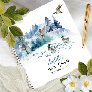 Ducks Woodland Forest Boy Baby Showbook Notizbuch