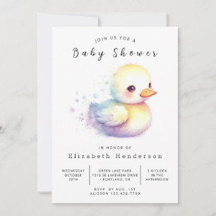 Ducksäckchen-Dusche mit Aquarell Einladung
