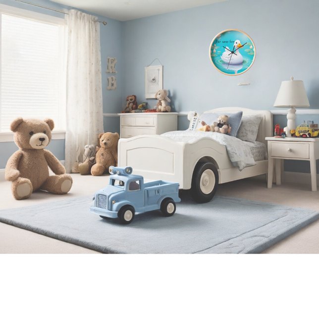 Ducksäulenuhr, 27,3 cm quadratisch uhr (Nursery wall clock)