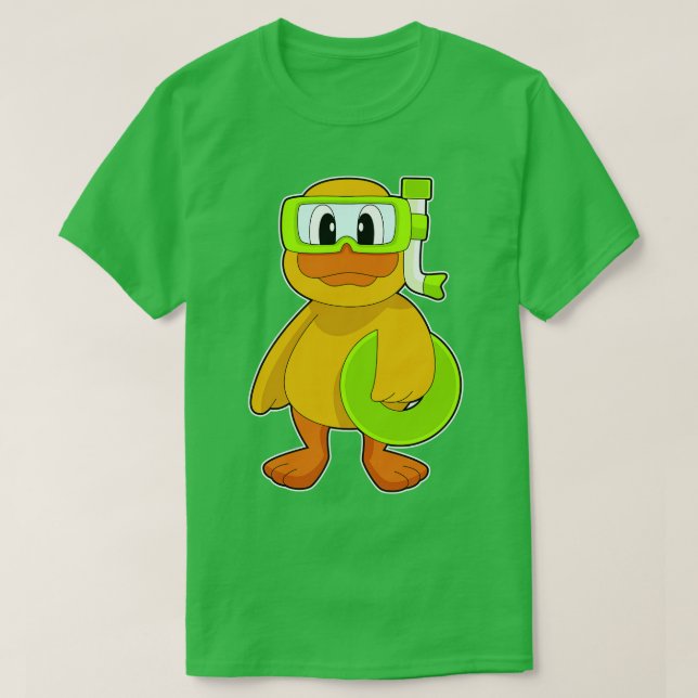 Duckschwimmen Schnorcheln T-Shirt (Design vorne)