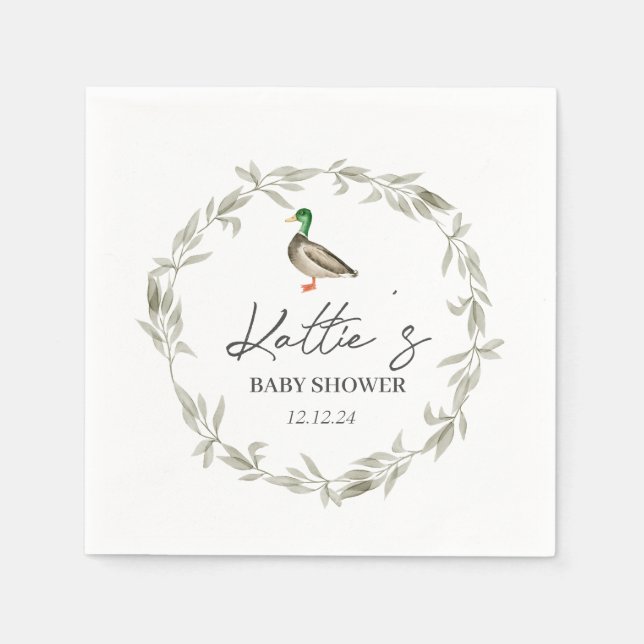 Duckservietten, Mallard-Servietten Serviette (Vorderseite)