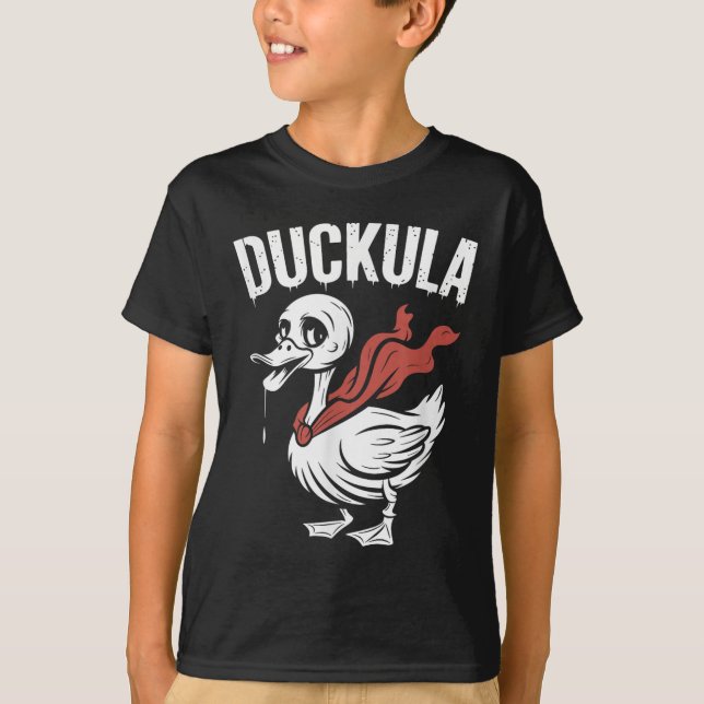 Duckula Funny Vampire Duck Halloween T-Shirt (Vorderseite)