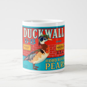 Duckwall Hood River Peers Vintag Crat Label Jumbo-Tasse