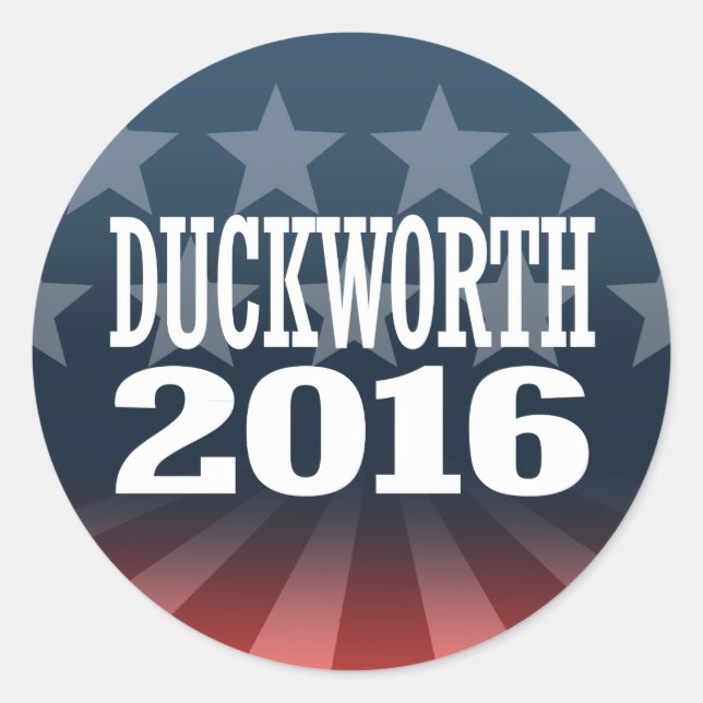 Duckworth - Tammy Duckworth 2016 Runder Aufkleber (Vorderseite)