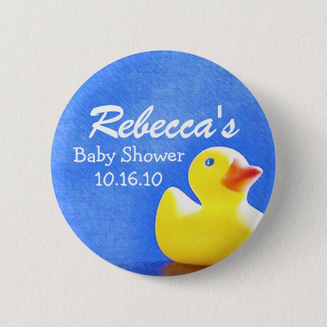 Ducky Babyparty-Gummiknopf Button (Vorderseite)
