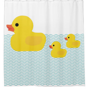 Ducky Badewannen-Gummiwellen Duschvorhang