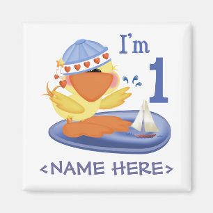 Ducky Boy 1. Geburtstag Magnet