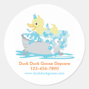 Ducky Duck in Tub Maßgeschneiderte Sticker