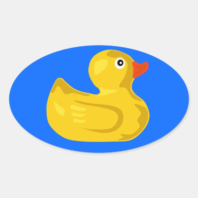 Ducky Duck Oval Sticker (Vorderseite)