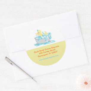 Ducky Ente in Wanne kundengebundenen Runder Aufkleber