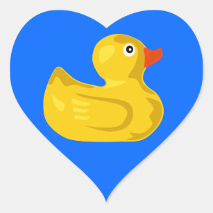 Ducky Enten-Herz-Aufkleber Herz-Aufkleber