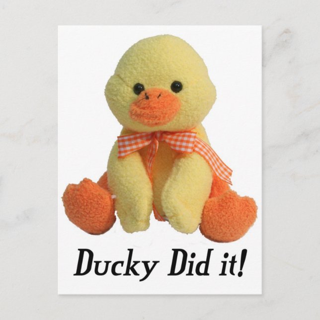 Ducky hat es getan! postkarte (Vorderseite)