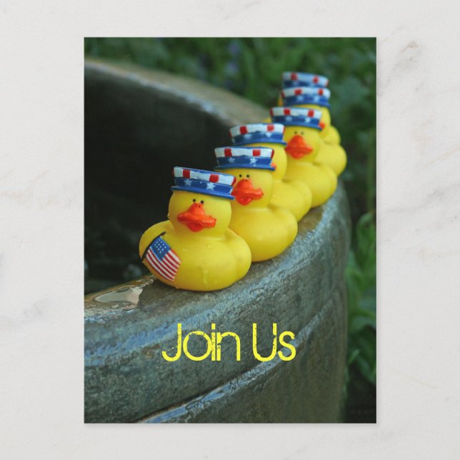 Ducky Independence Day Postkarte (Vorderseite)