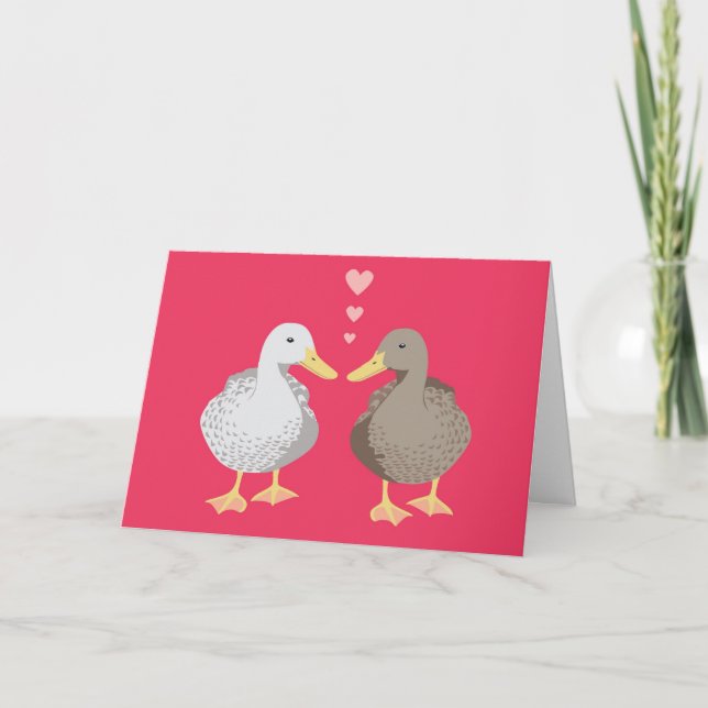 Ducky Liebe Valentine Card Feiertagskarte (Vorderseite)