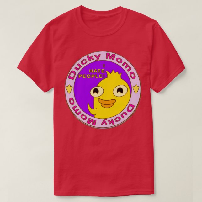 Ducky Momo I Hasse Menschen T-Shirt (Design vorne)
