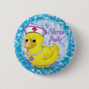 Ducky niedlich Krankenschwester Button