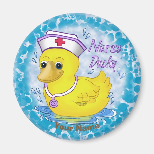 Ducky niedlich Krankenschwester Magnet (Vorne)