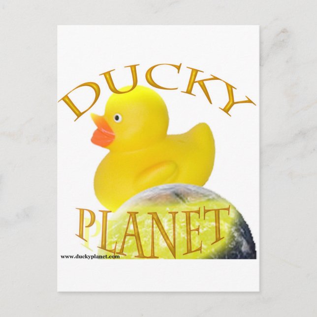 Ducky Planet-Logo Postkarte (Vorderseite)