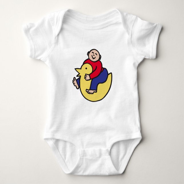 Ducky Rider Baby Strampler (Vorderseite)