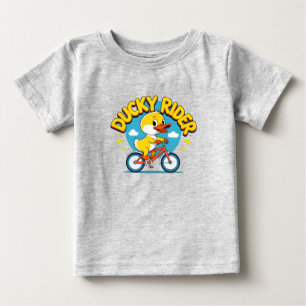 Ducky Rider Niedlich Cartoon Fahrrad T - Shirt