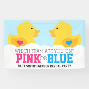 Ducky rosa oder blaues Gummigeschlecht decken Banner