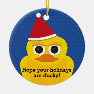 Ducky Weihnachtsentenverzierung Keramikornament