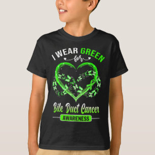 Duct-Krebs-Bewusstsein Ich trage grüne Schmetterli T-Shirt