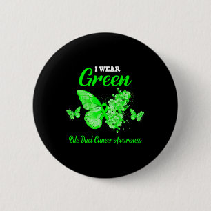 Duct-Krebs-Bewusstsein Ich trage grünen Schmetterl Button