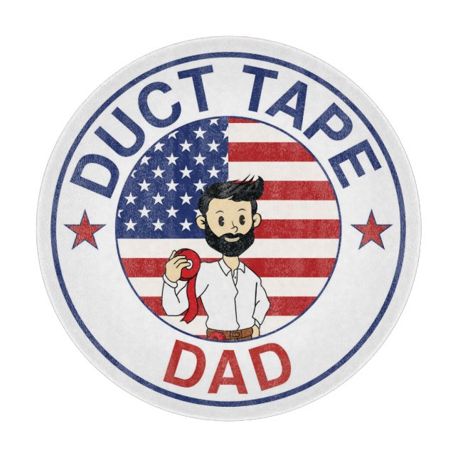 Duct Tape Dad - Cutting Board Schneidebrett (Vorderseite)