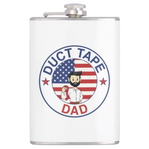 Duct Tape Dad - Flasche in Vinylfolie eingeschlage Flachmann