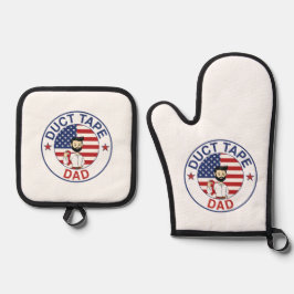 Duct Tape Dad - Pot Holders Ofenhandschuh & Topflappen-Set