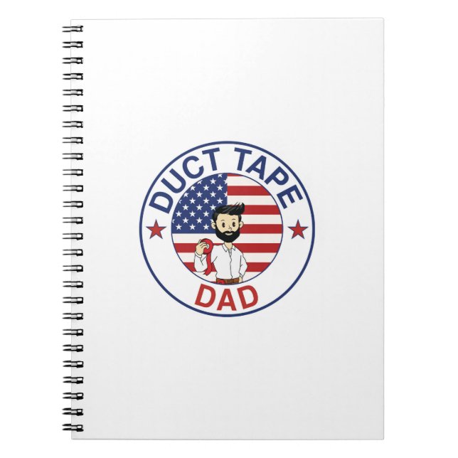 Duct Tape Dad - Spiral Notebook Notizblock (Vorderseite)