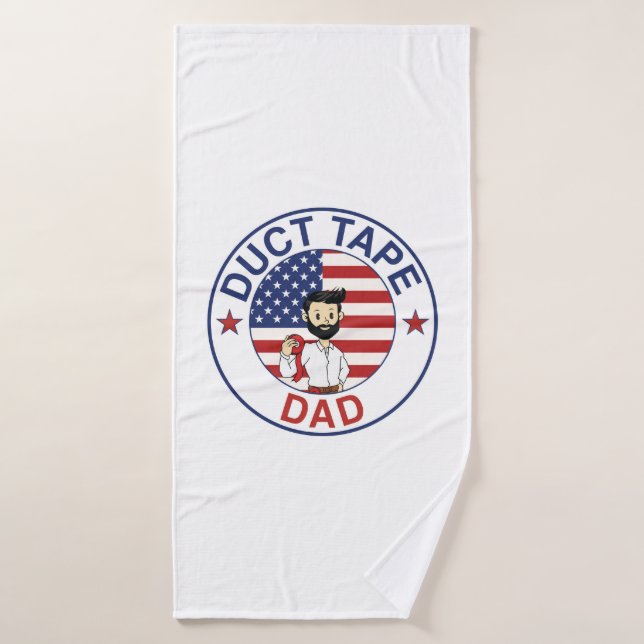 Duct Tape Dad - Towel Badhandtuch Set (Badehandtuch)