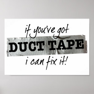 Duct Tape Fix It Spaß Poster