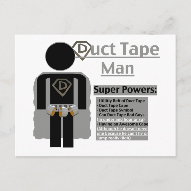 Duct Tape Man Postkarte (Vorderseite)