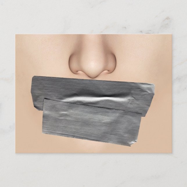 Duct Tape Mouth Postkarte (Vorderseite)