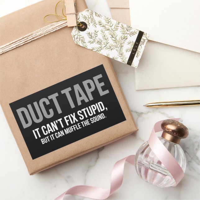 Duct Tape Muffle The Sound Adult Humor Sarcastic  Rechteckiger Aufkleber (Schenken)