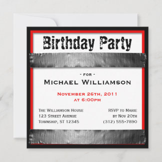 Duct Tape Square - Einladungen zum Red Birthday