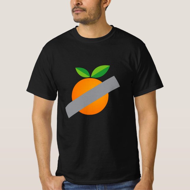 Duct-taped orange comical art T-Shirt (Vorderseite)