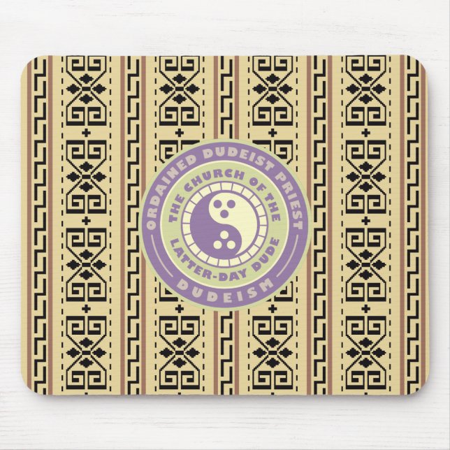 Dudeismus Ordentlicher Dudeist Priester Mousepad (Vorne)