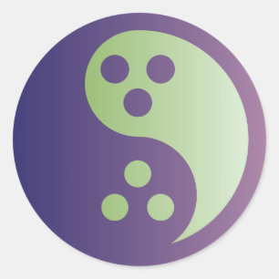Dudeismus Yin Yang Sticker (großer Kreis)