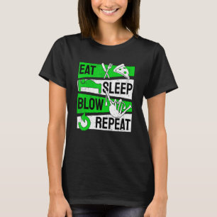 Dudelsack Dudelsäcke Essen Schlafen Blasen Wiederh T-Shirt