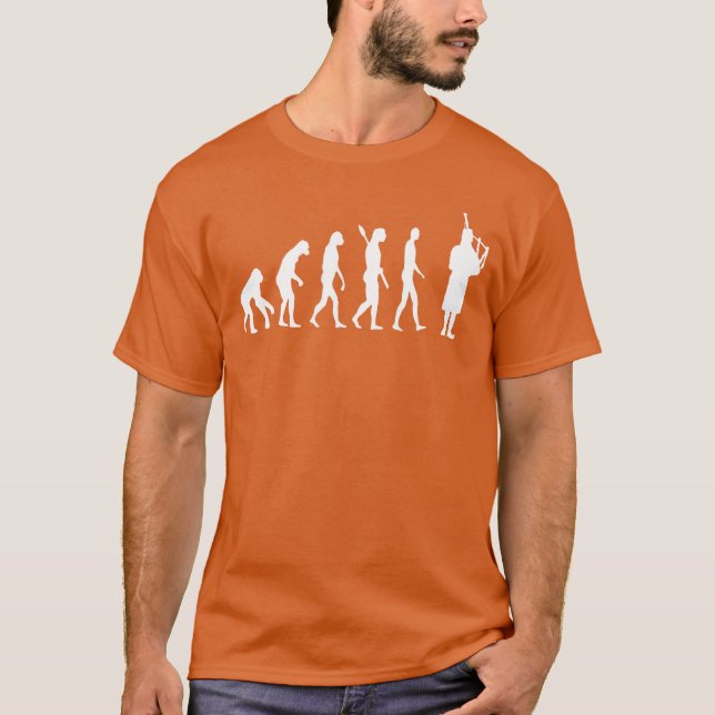 Dudelsack Evolution Dudelsackpfeifen Schottischer  T-Shirt (Vorderseite)