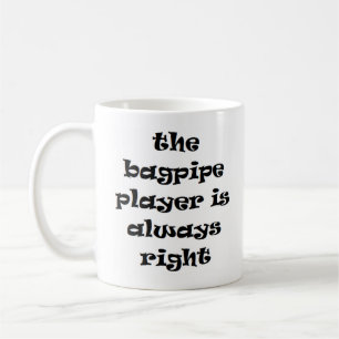Dudelsack-Player immer richtig Tasse