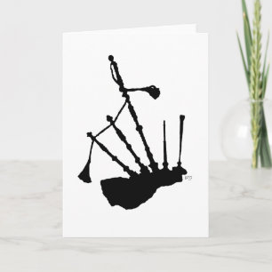 Dudelsack Silhouette Karte