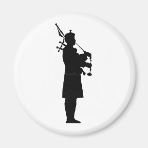Dudelsackpfeifer-Silhouette Magnet