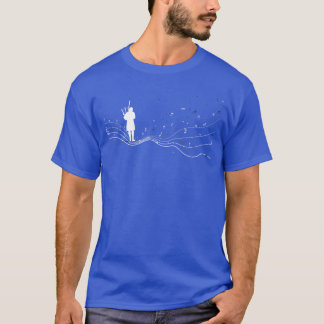Dudelsackspieler in Noten für Dudelsackspieler T-Shirt