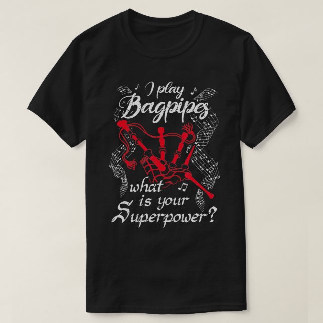 Dudelsackspieler  T-Shirt (Design vorne)