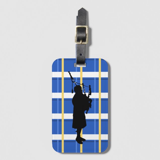 Dudelsackspielertartan-Gepäckanhänger Gepäckanhänger (Vorderseite Vertikal)